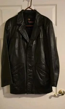 Vintage Leather Jacket Men's Size 40 Black - Richman Bros - Excellent Condition!