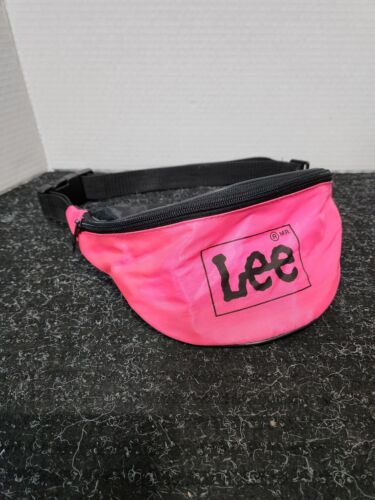 COOL Vintage Neon Hot Pink LEE Fanny Pack Waist Pouch WOW - Picture 1 of 3