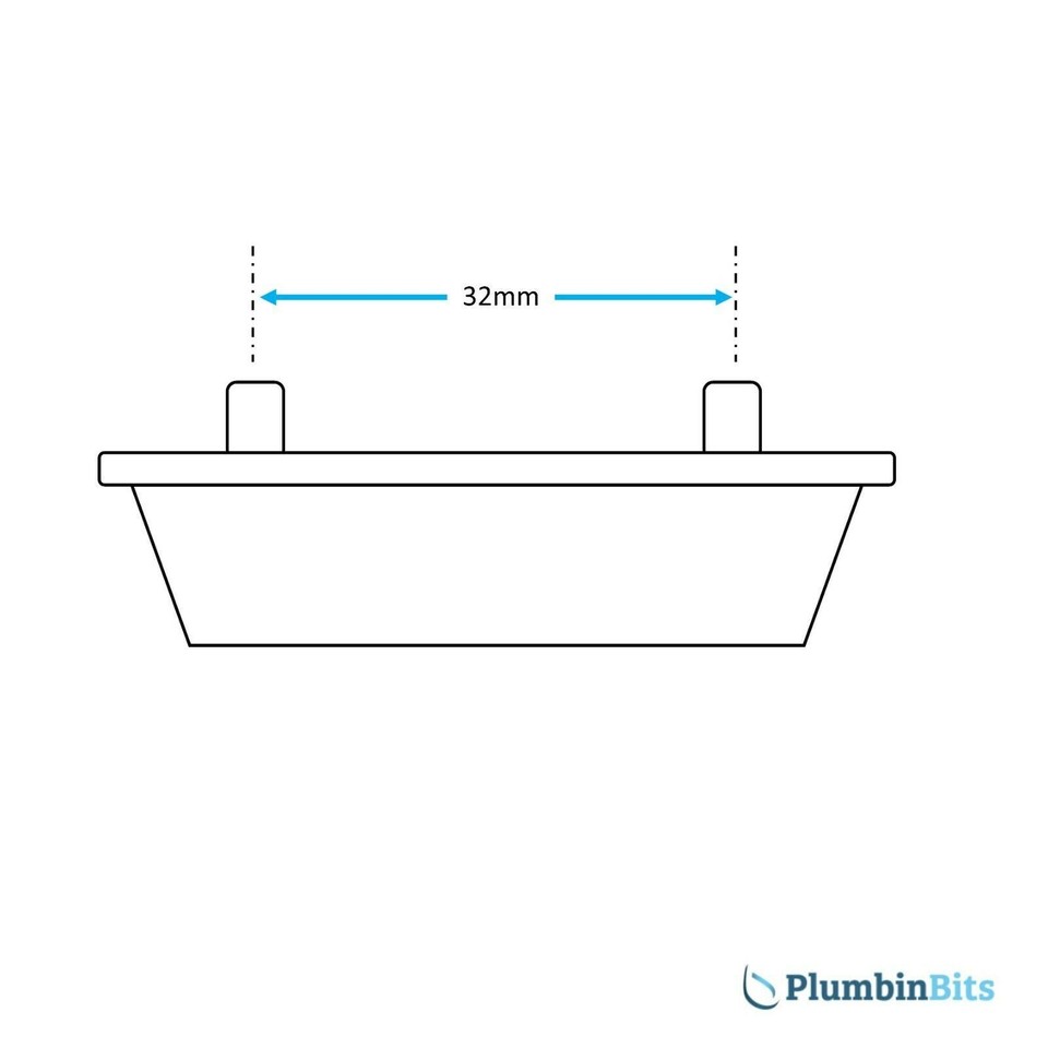 Heritage Wood Toilet Seat Buffers Set in Oak Round & Long 32mm Centres
