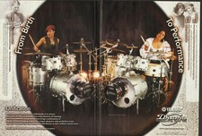 Pubblicità stampa 2pg 2007 di Yamaha Oak kit batteria personalizzata con Kim Thompson & Nikki Glaspie