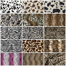 Fellimitat Tierfell Stoffe Kunstfell Kurzhaar Karnevalsstoffe Animalprint Deko