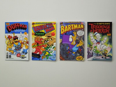 1/6 Scale custom Simpsons Comics Pack 1 - set of 4 - for Action Figures