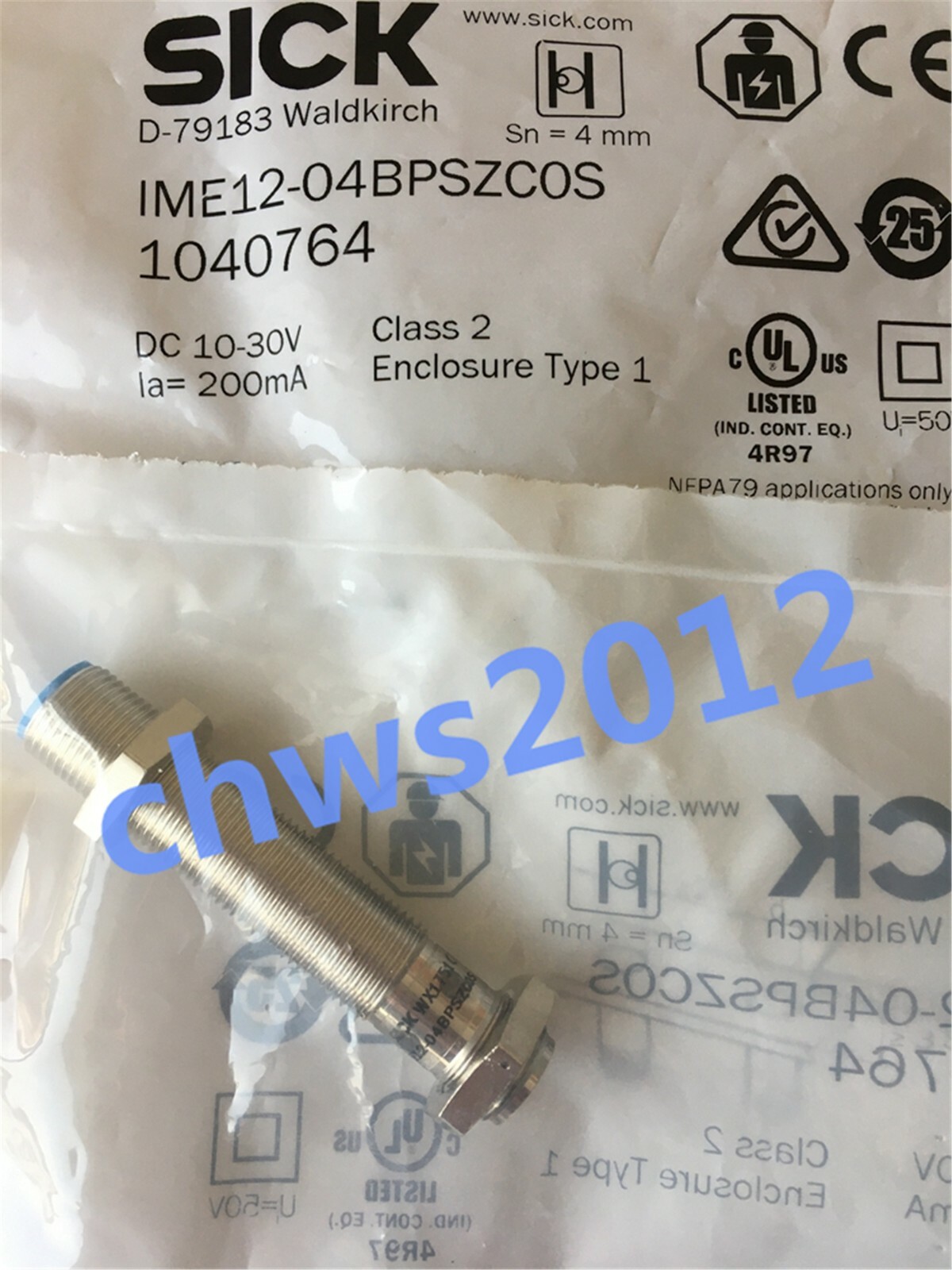 Sensore Di Prossimità Induttivo SICK IME12-04BPSZC0S - Nuovo, 12mm, PNP