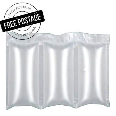 100 VORAUFGEBLASENE LUFTKISSEN KISSEN HOHLRAUM LOSE FÜLLUNG WEISS KLAR 100mm x 200mm