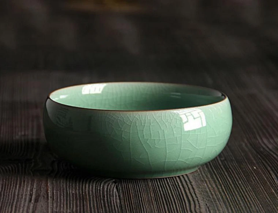 Longquan Celadon Brush Rest Washer Pot Water Droplets Ink Calligraphy Tool - Image 3 of 4