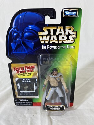 1997 Hasbro Star Wars POTF 2 Freeze Frame FF Lando Calrissian in General's Gear