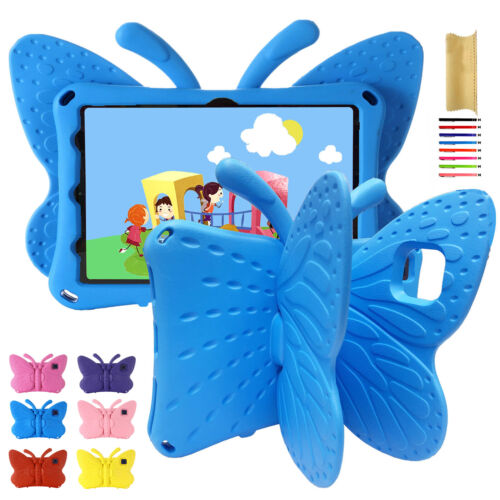 For iPad Pro 11"/Air 11" 2024/10th/Mini 7 Butterfly Stand Kids Heavy Duty Case