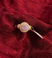 NWT Fragrant Jewels Rose Tone Round Pink Irid...