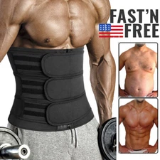Men's Sweat Sauna Waist Trainer Weight Loss Trimmer Tummy Control Body Shaper US