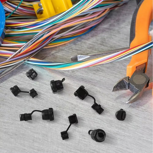 Cable Bush Grommet Strain Relief Cord Connector 20Pcs Nylon Insulation Round NEW - Picture 6 of 9