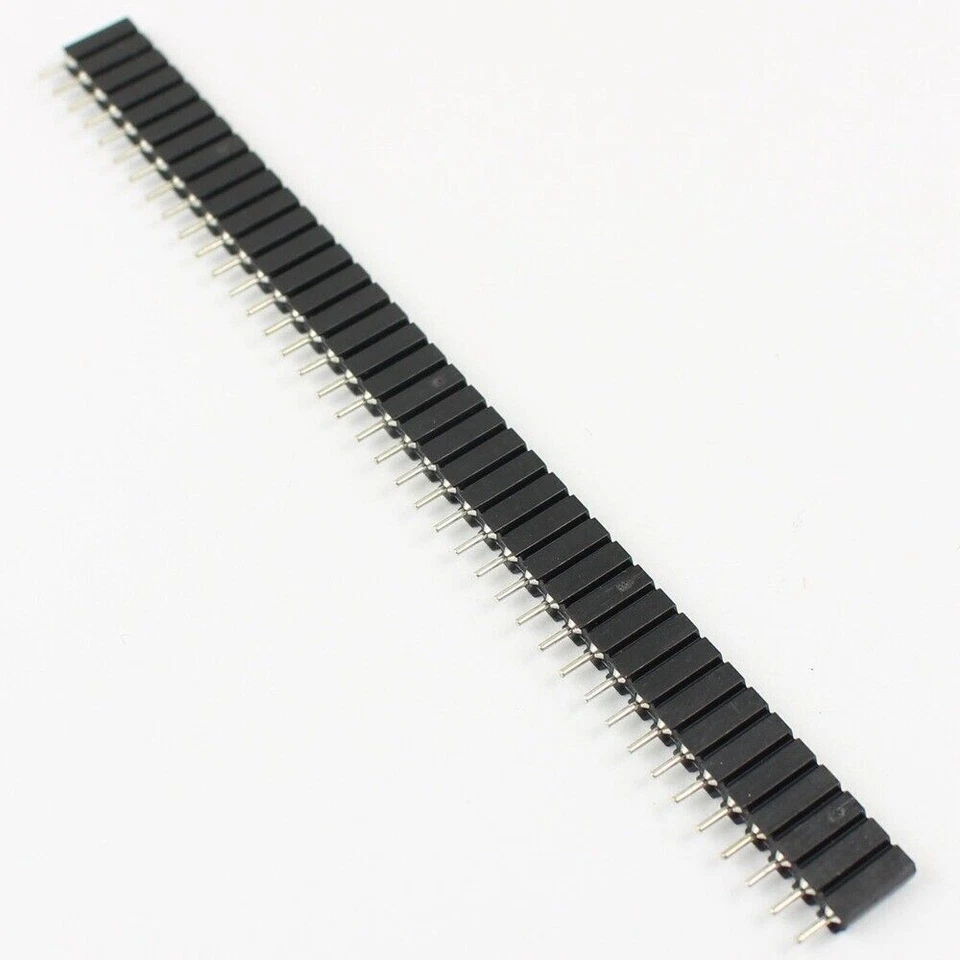 1Pcs 2.54mm Pitch 40 Pin Female Single Row Round Hole Header Strip PH:7mm - Image 2 of 4