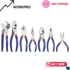 WORKPRO 7PC Pliers Set 4-1/2-8 Groove Joint L...