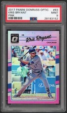 2017 Panini Donruss Optic Kris Bryant Chicago Cubs # PSA 9 MINT Pink