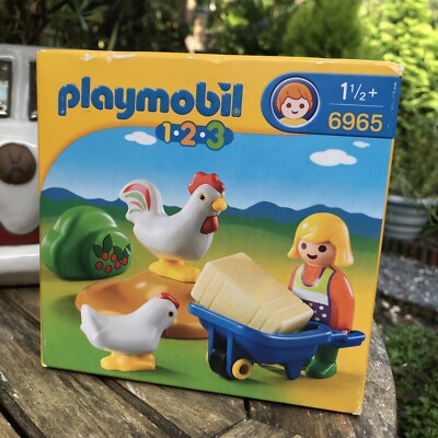 Playmobil 1.2.3 Bauernhoftiere ( Hühner ) Set 6965