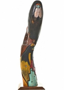 Hopi Carved 26 5 Long Hair Kachina Doll Sculpture By Buddy