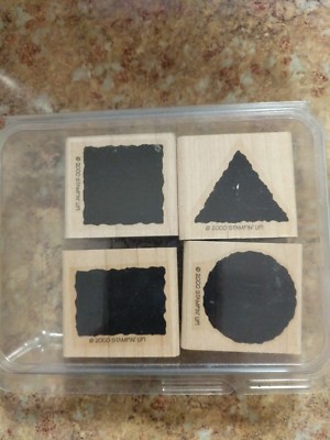 Stampin' Up! Rubber Stamp - 4 Little Shapes - Circle Triangle Square Rectangle