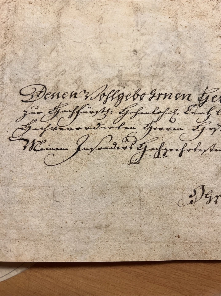 Manuscrito antiguo original escritura a mano papel acanalado marca de agua letra Foto 4 de 4