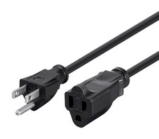  1 Feet  16 AWG Outlet Saver Power Extension Cord NEMA 5-15R to NEMA 5-15P