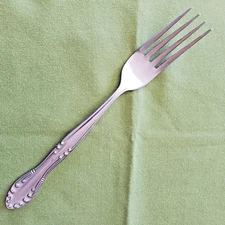 Dinner Fork Carolyn Pattern Hanford Forge Stainless Taiwan 7.5" Scrolls Glossy