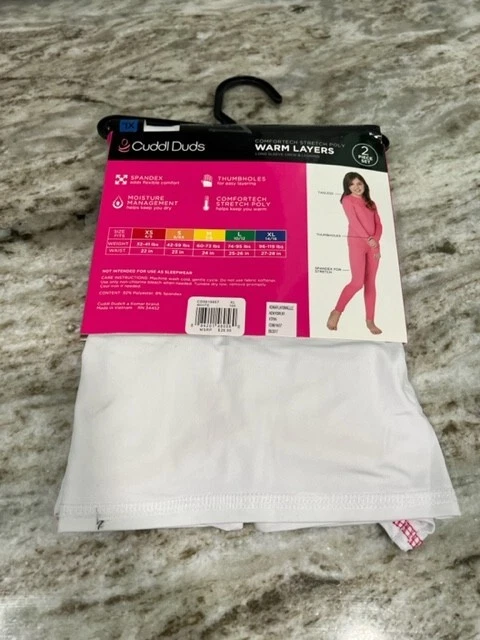 Cuddl Duds девочек длинным рукавом экипажа и леггинсы комплект размер XL белый - Изображение 4 из 4