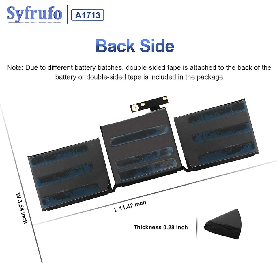 A1713 A1708 Battery for Apple MacBook Pro 13'' A1708 Late 2016 Mid 2017 - Image 4 of 4