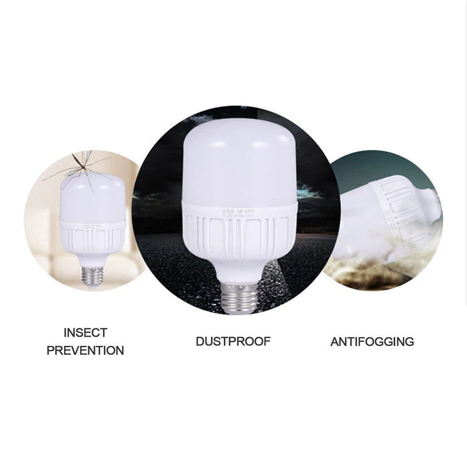 10PCS LED Light Globes 6W E27 T50 Light Bulb Energy Saving Lamp 3000K Warm White - image 4 of 4