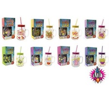 COCKTAIL JAM JAR MOONSHINE MASON DRINKING GLASS WITH LID AND STRAW PARTY