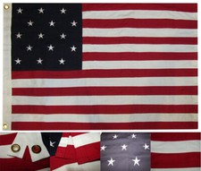 2x3 Embroidered 15 Star Spangled Banner 2'x3' Premium 100% Cotton Flag Grommets 