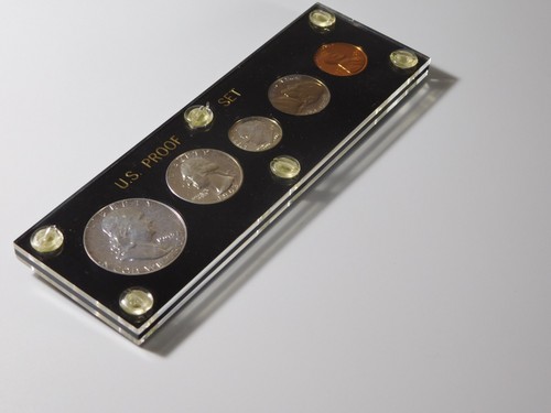 VINTAGE 1963 HALF DOLLAR QUARTER DIME NICKEL CENT US COINS PROOF SET - Picture 11 of 14