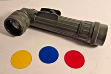 Angle Head Flashlight With Three Color Filters