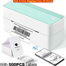Phomemo PM-241 Bluetooth Thermal Shipping Label Printer with 500 Thermal Labels