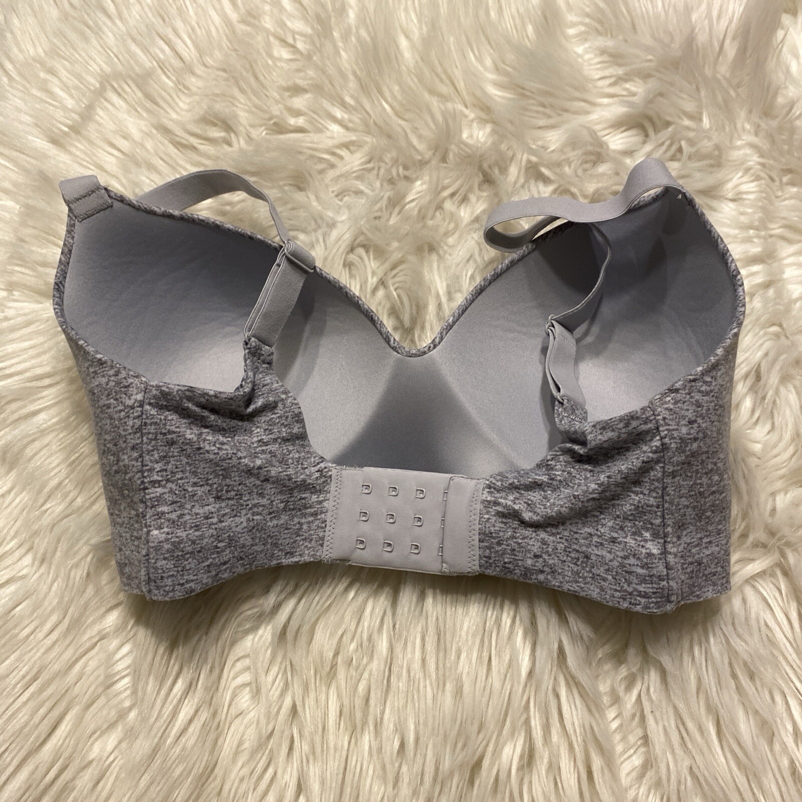 Soma 34DD Bra Gray Enbliss Wireless Back Closure Stretch Adjustable