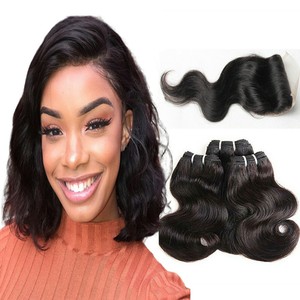 Body Wave Hair 3 4 Bundles Bob Weave Peruvian Virgin 8 Hair With