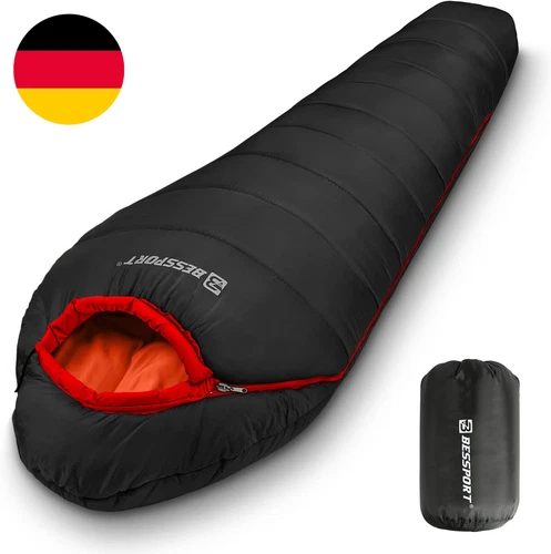 Bessport Schlafsack -10 ℃ - 15 ℃ 4 Jahreszeiten Winter Mumienschlafsack Wasserab