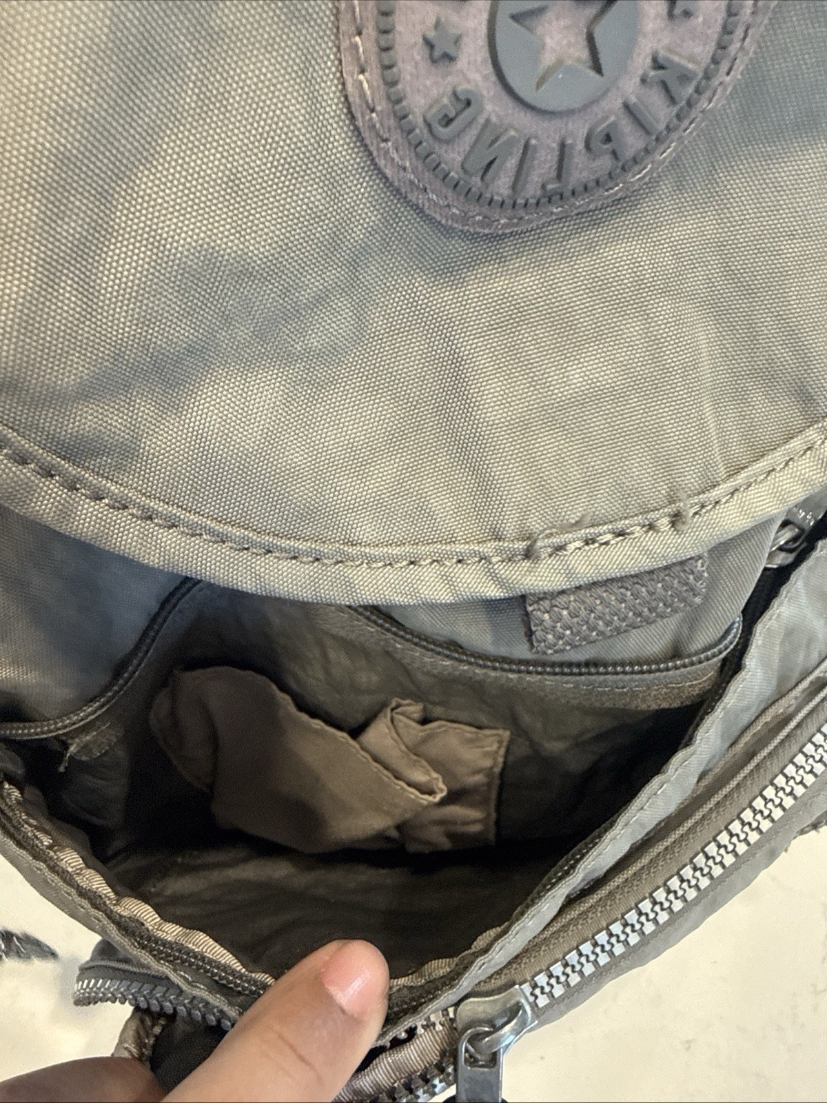 Kipling Grey  Nylon Mini Back Pack - image 4