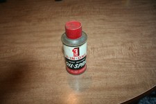 Bote de spray vintage de botón pulsador 3 en 1 con marca de spray de aceite Boyle-Midway ¡Ver Pix!!
