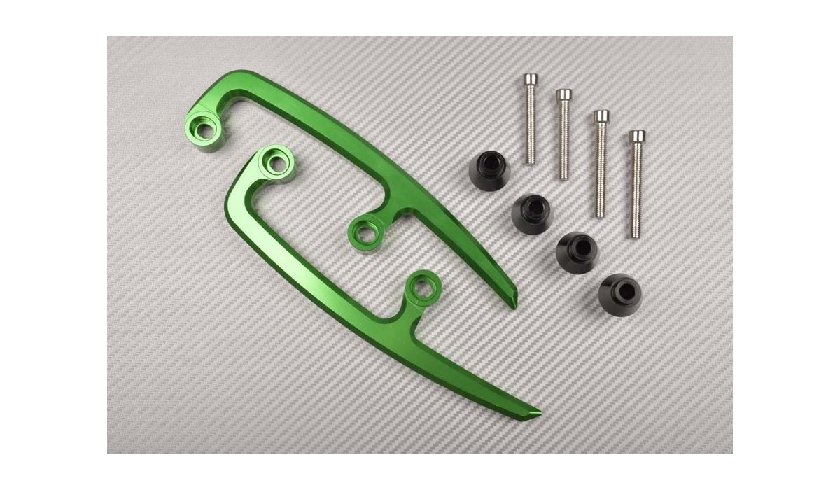 Poignées Passager Vertes Kawasaki Z650 pour Stabiliser le Duo en Balade Sportive