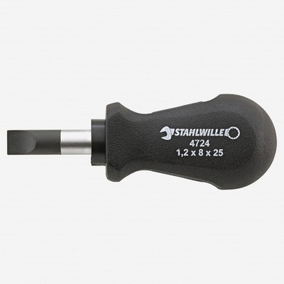 Stahlwille 4724 Slotted Stubby Screwdriver DRALL, 8mm