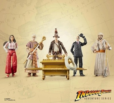 Indiana Jones Adventure Series Set 5 Figures BAF Artifact Hasbro Raiders Ark NEW