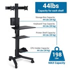 Yescom NexusX Commander Max Mobile PC Stand w/ Dual Monitor for Screen Up to 32" — photo 6