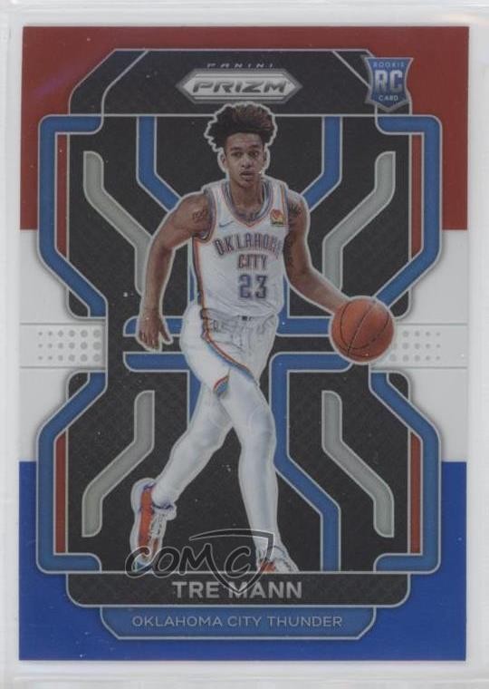 2021-22 Panini Prizm Red White & Blue Prizm Tre Mann #274 09wc