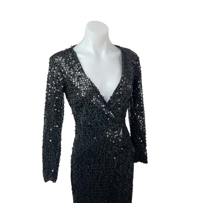 black and red formal dress Black Sequin Mini Dress | Glamorous Night Out main image 0