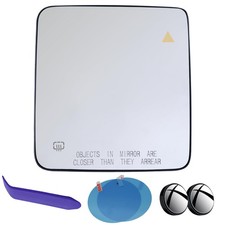 Passenger Side Mirror Glass Compatible with - Heated  Blind Spot