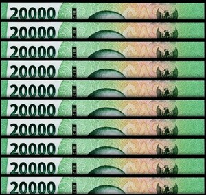 Indonesia 20000 RUPIAH P-166 2022 x 10 Pcs Lot Bundle (200000) UNC Currency NOTE