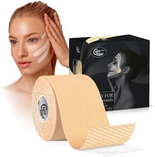CureTape Beauty Kinesiology Tape | 2'' X 16', Light Beige 
