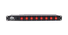 American DJ 8 channel AC power strip with 15 amp breaker and 8 on/off toggle ...