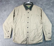 Cabelas Men’s Canvas Chore Barn Coat Medium Brown Blanket Lined Workwear Sz L
