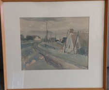 Greetsiel, Ostfriesland, seltener Druck nach Aquarell