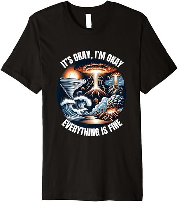 It's Okay I'm Okay Everything Is Fine Natural Disaster Premium T-Shirt