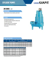 520200 Little Giant Pump Franklin Electric